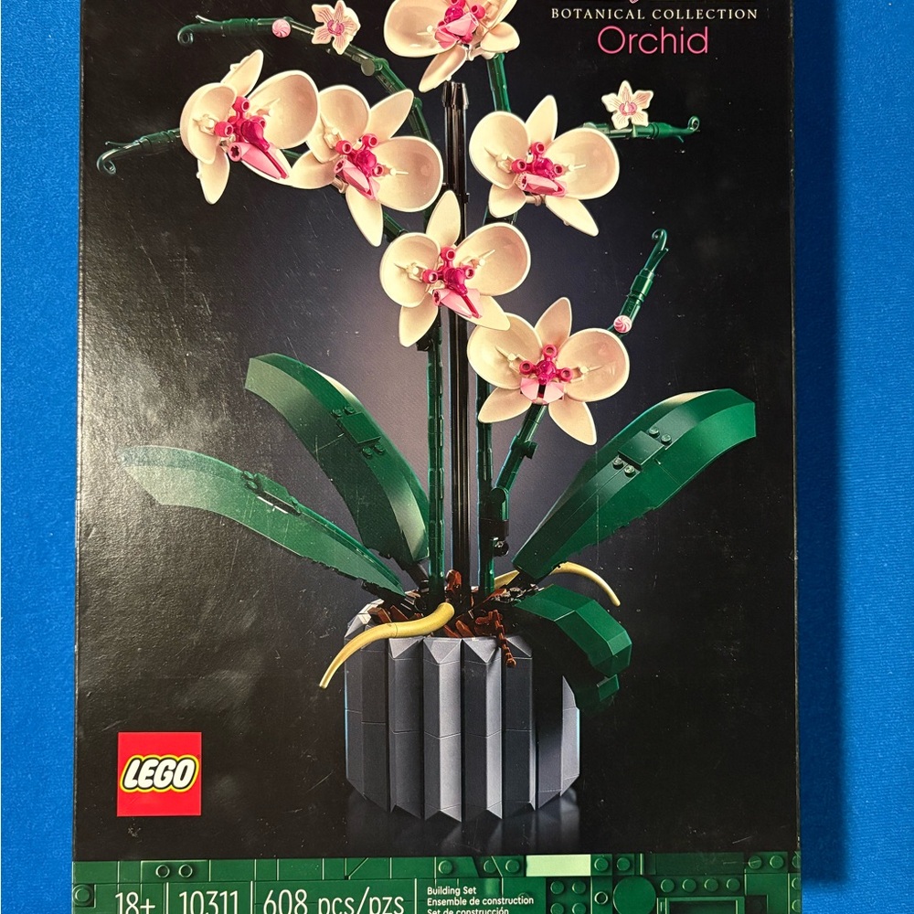 Lego Orchid Botanical Collection - Cream, Pink, Green, Yellow, Dark Gray